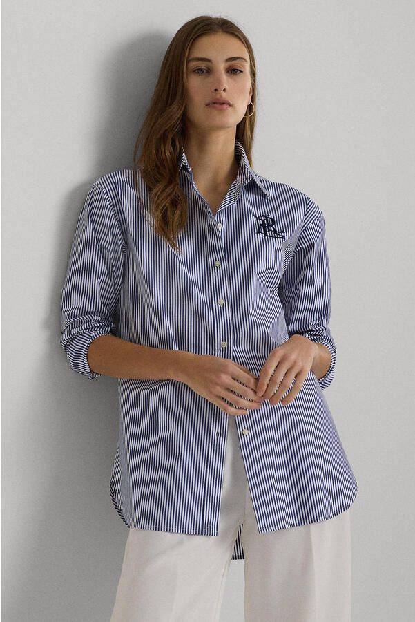 Lauren Ralph Lauren Regular fit overhemdblouse met logostitching model 'KOTTA'