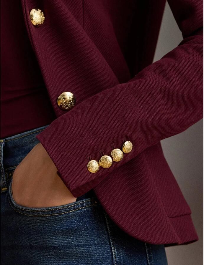 Lauren Ralph Lauren getailleerde blazer donkerrood