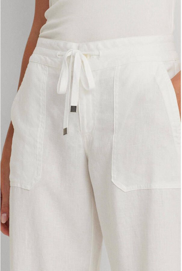 Lauren Ralph Lauren Wide leg stoffen broek met strikceintuur model 'JOVONIE'