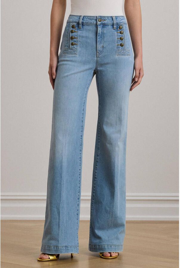 Lauren Ralph Lauren high waist flared jeans light blue denim - Foto 2