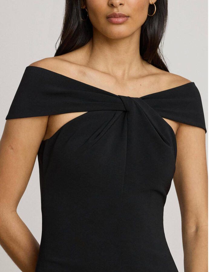 Lauren Ralph Lauren Knielange cocktailjurk met knoopdetail Model 'TAKOTA' - Foto 2