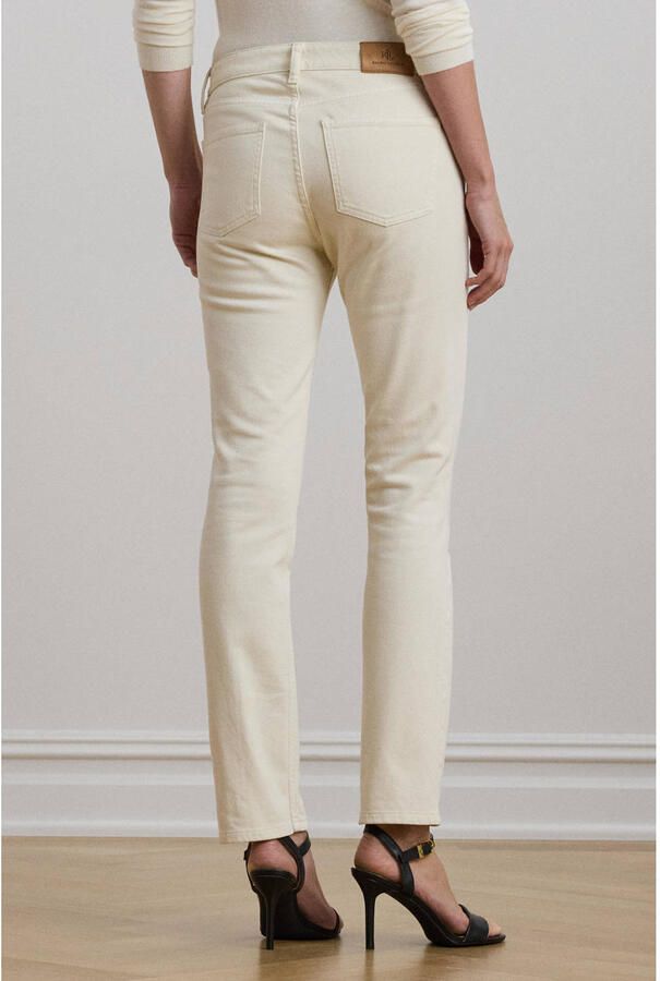 Ralph Lauren High-waisted Jeans met Rechte Pijpen Beige Dames