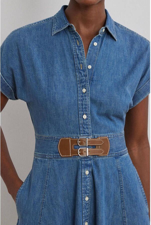 Lauren Ralph Lauren Jeansjurk met knoopsluiting model 'ERLAINA' - Foto 2