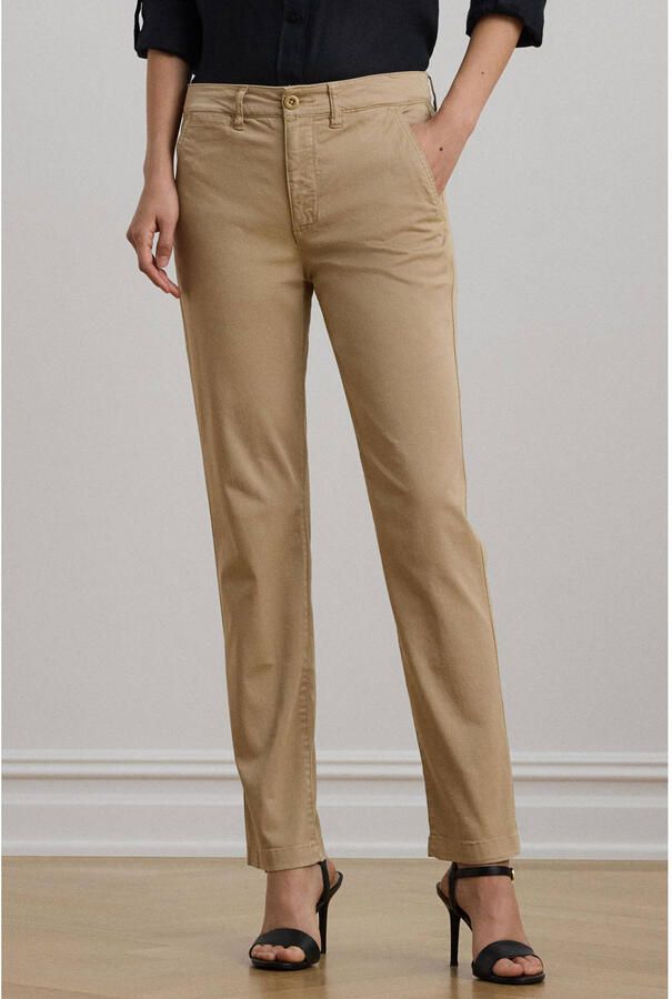 Lauren Ralph Lauren Slim fit broek in verkorte pasvorm model 'GABBY'