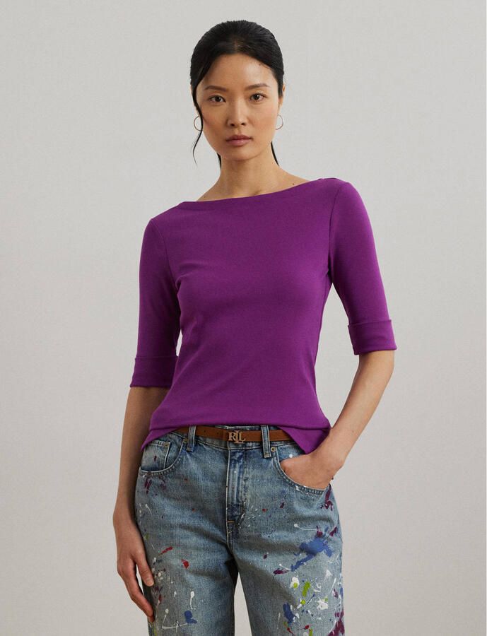 Lauren Ralph Lauren T-shirt met ronde hals model 'JUDY' - Foto 3