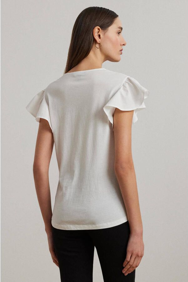 Lauren Ralph Lauren T-shirt met volantmouwen