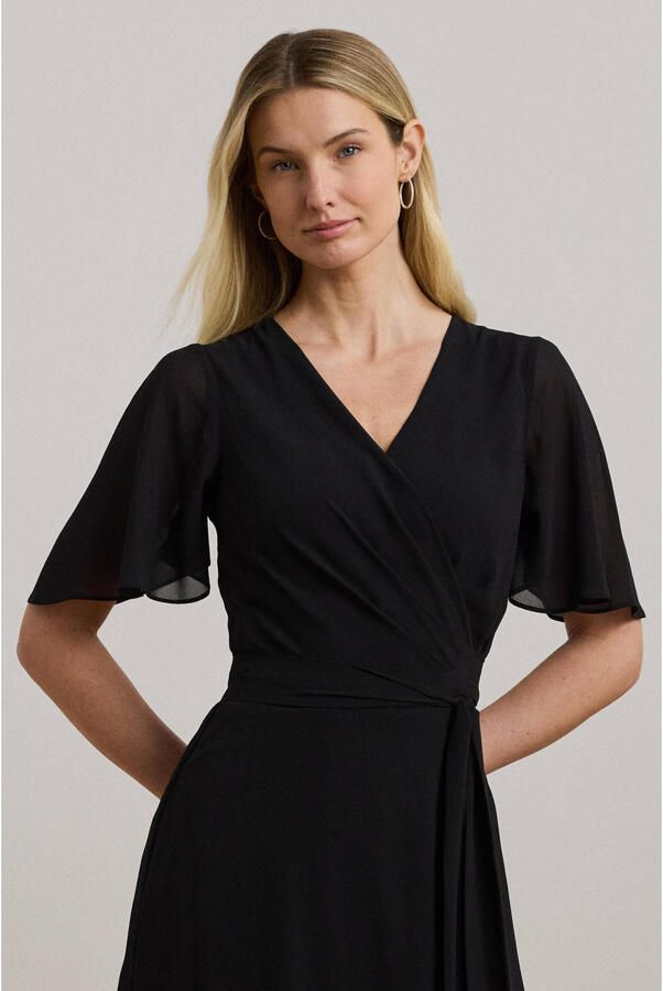 Lauren Ralph Lauren Midi-jurk met strikceintuur model 'ABEL' - Foto 2