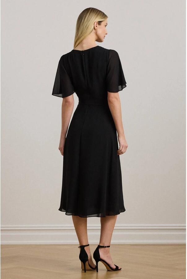 Lauren Ralph Lauren Midi-jurk met strikceintuur model 'ABEL'