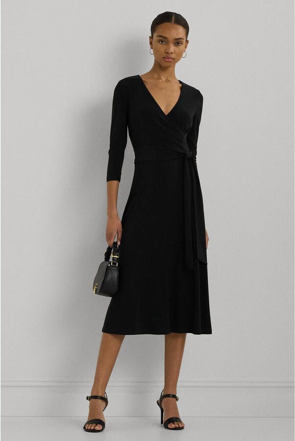 Lauren Ralph Lauren Midi-jurk met strikceintuur model 'CARLYNA' - Foto 2