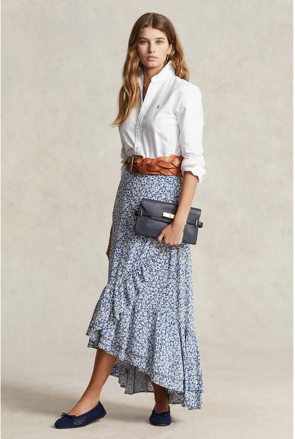 Ralph Lauren Witte Overhemd met Lange Mouwen en Knoopsluiting White Dames