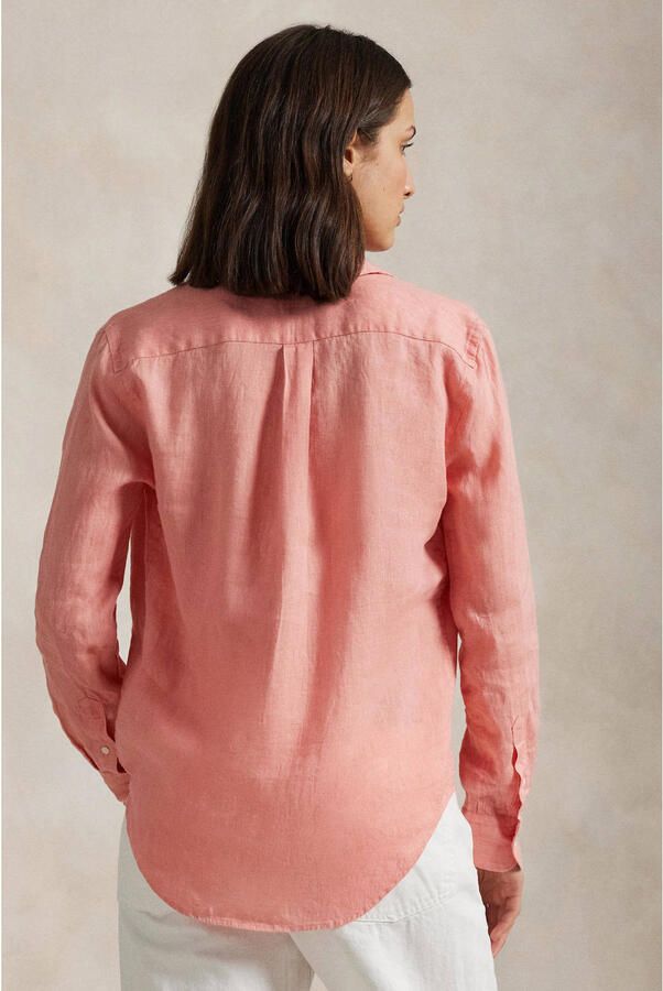 Polo Ralph Lauren Linnen blouse met labelstitching - Foto 2