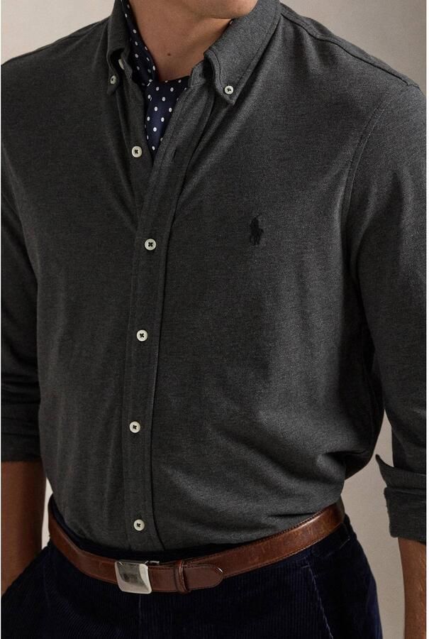 Polo Ralph Lauren Slim fit vrijetijdsoverhemd van piqué van puur katoen