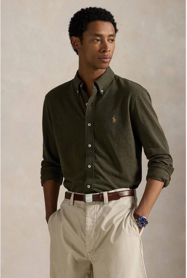 Polo Ralph Lauren Overhemd Lange Mouw CHEMISE AJUSTEE COL BOUTONNE EN POLO FEATHERWEIGHT