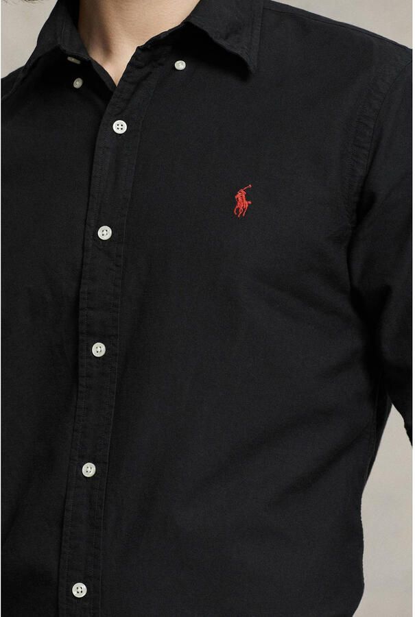 Polo Ralph Lauren Zwarte Oxford Overhemd Casual Stijl Black Heren