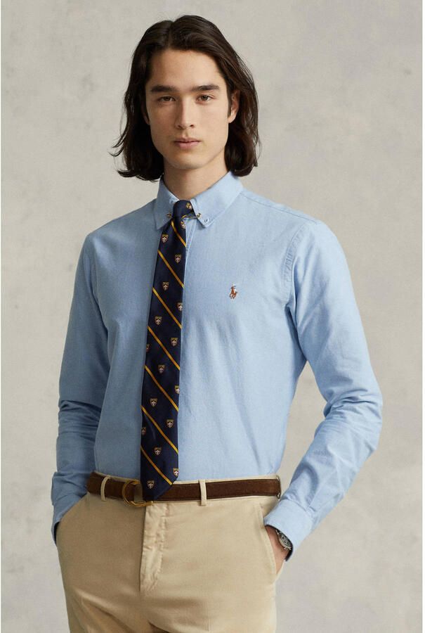 Ralph Lauren Custom Fit Oxford Overhemd Upgrade je Casual Garderobe Blauw Heren - Foto 2