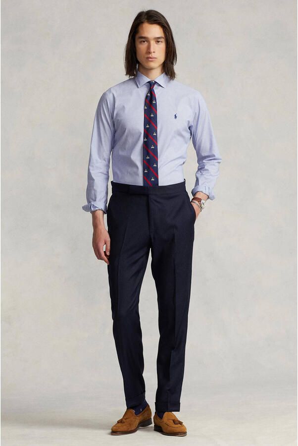 Ralph Lauren Klassieke Kraag Katoenen Poplin Casual Overhemd Blue Heren - Foto 3