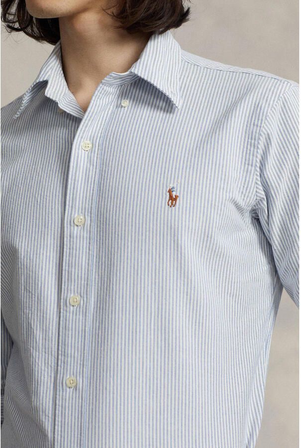 Polo Ralph Lauren Overhemd Lange Mouw CHEMISE AJUSTEE EN OXFORD COL BOUTONNE LOGO PONY PLAYER MULTICO - Foto 2