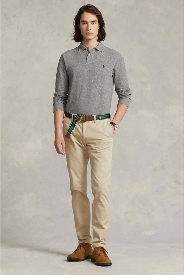 Polo Ralph Lauren Polo Shirt Lange Mouw POLO AJUSTE DROIT EN COTON BASIC MESH LOGO PONY PLAYER - Foto 3