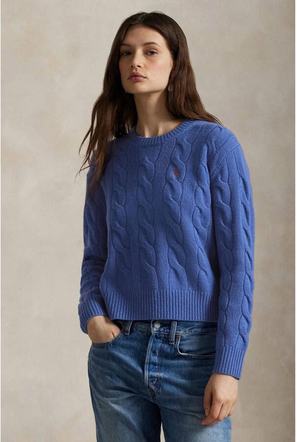 Polo Ralph Lauren Gebreide pullover van een mix van katoen en kasjmier met kabelpatroon - Foto 3