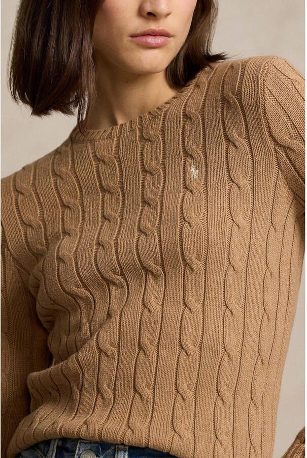 Polo Ralph Lauren Gebreide pullover met kabelpatroon model 'JULIANNA' - Foto 3