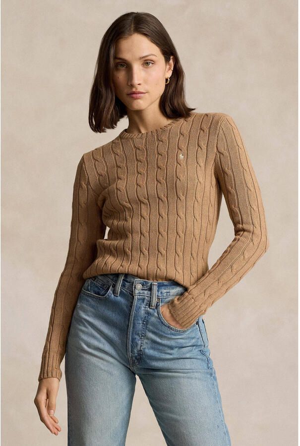 Polo Ralph Lauren Gebreide pullover met kabelpatroon model 'JULIANNA'
