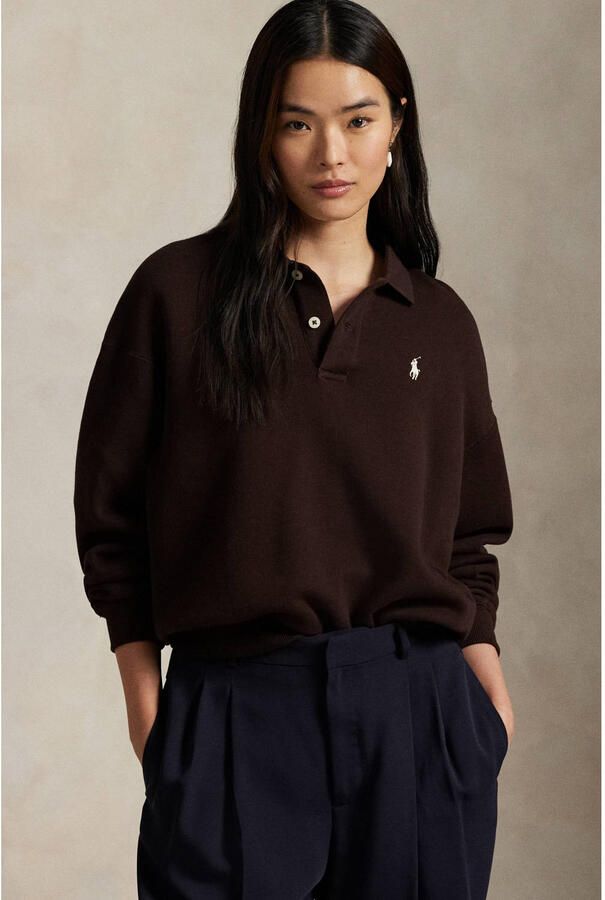 Polo Ralph Lauren Sweatshirt met polokraag en labelstitching