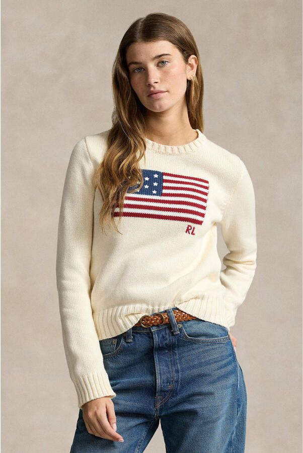 Polo Ralph Lauren Gebreide pullover van een mix van katoen en kasjmier met motiefstitching - Foto 2