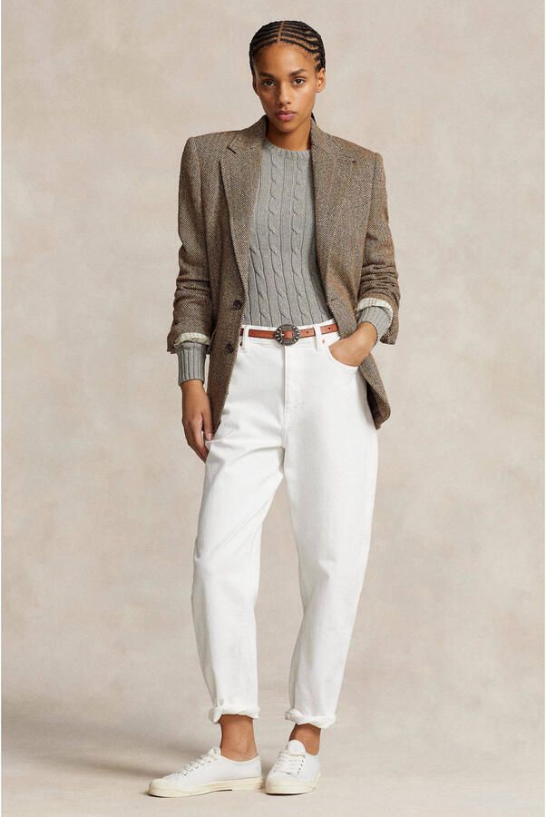 Polo Ralph Lauren Gebreide pullover met kabelpatroon model 'JULIANNA' - Foto 3