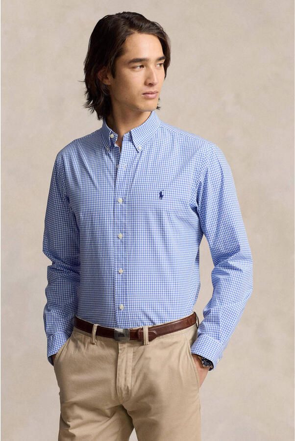Polo Ralph Lauren Overhemd Lange Mouw CHEMISE AJUSTEE SLIM FIT EN POPELINE UNIE - Foto 2