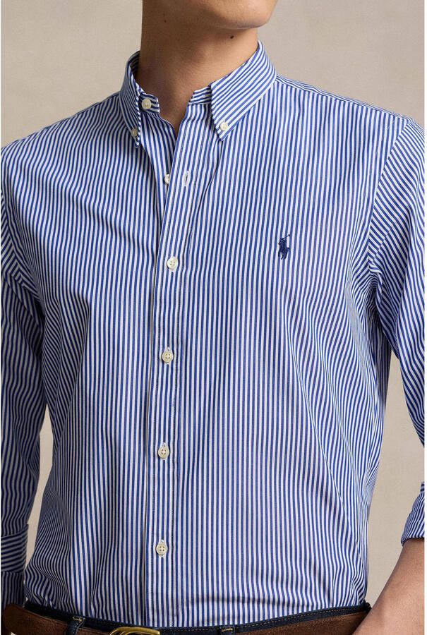 Polo Ralph Lauren Blauw Gestreept Casual Overhemd Katoenmix Blue Heren - Foto 2