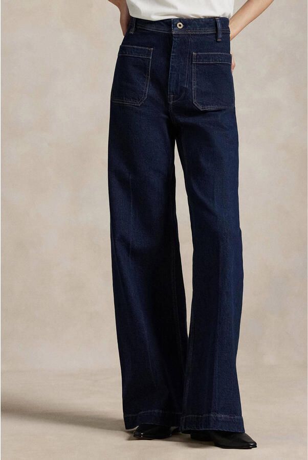 POLO Ralph Lauren high waist wide leg jeans dark blue denim - Foto 2
