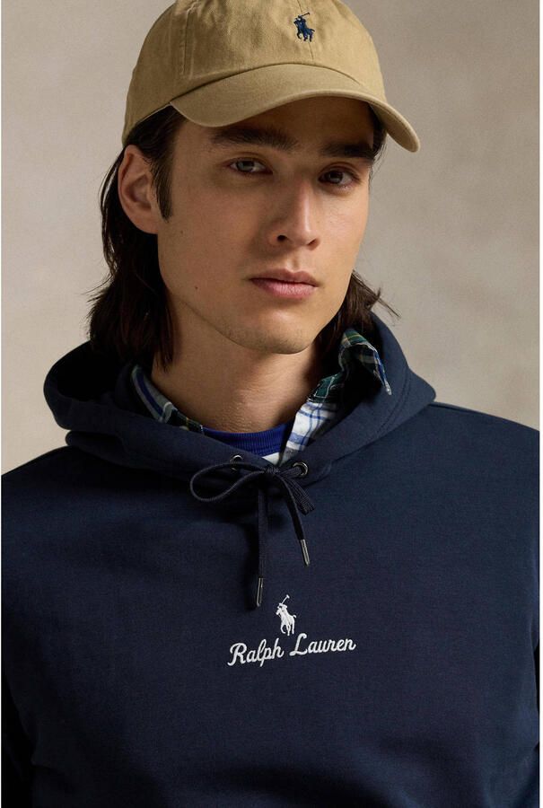 Polo Ralph Lauren Hoodie met labelstitching en kangoeroezak