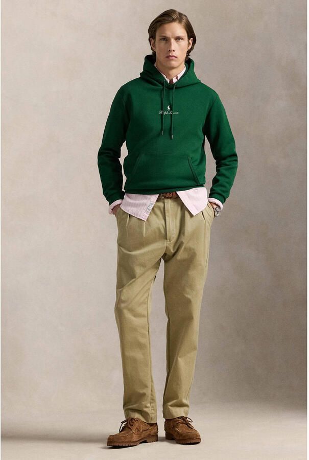 Polo Ralph Lauren Hoodie met labelstitching en kangoeroezak