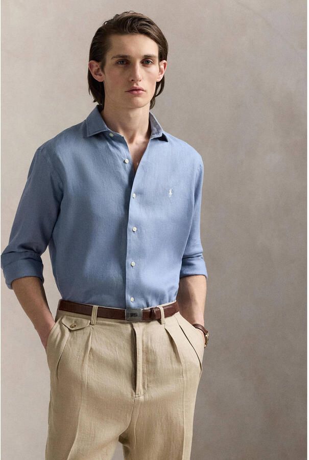Polo Ralph Lauren Regular fit linnen overhemd met button-downkraag - Foto 3