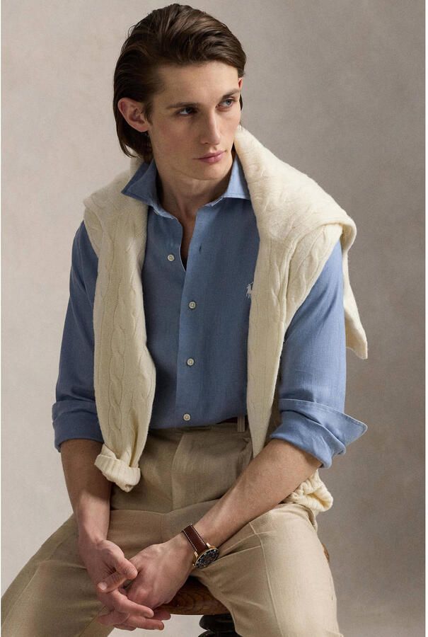 Polo Ralph Lauren Regular fit linnen overhemd met button-downkraag - Foto 2