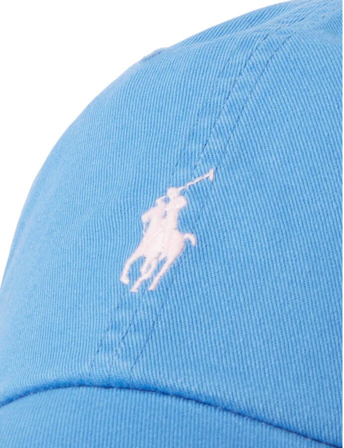 Polo Ralph Lauren Blauwe Katoenen Chino Ball Cap met Geborduurd Pony Blue Heren