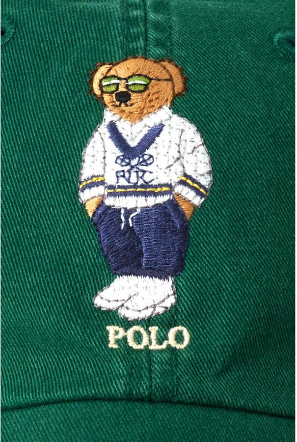 Polo Ralph Lauren Groene Beer Logo Baseballpet Green Heren