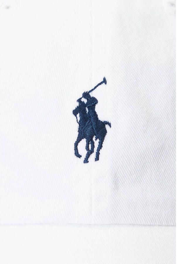 Polo Ralph Lauren Geborduurde Katoenen Klep Hoed Newport Navy White Unisex
