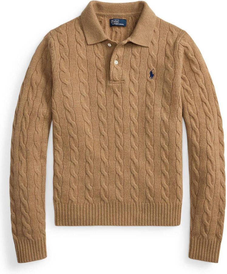 Polo Ralph Lauren Slim fit shirt met lange mouwen van wolmix met kasjmier - Foto 3