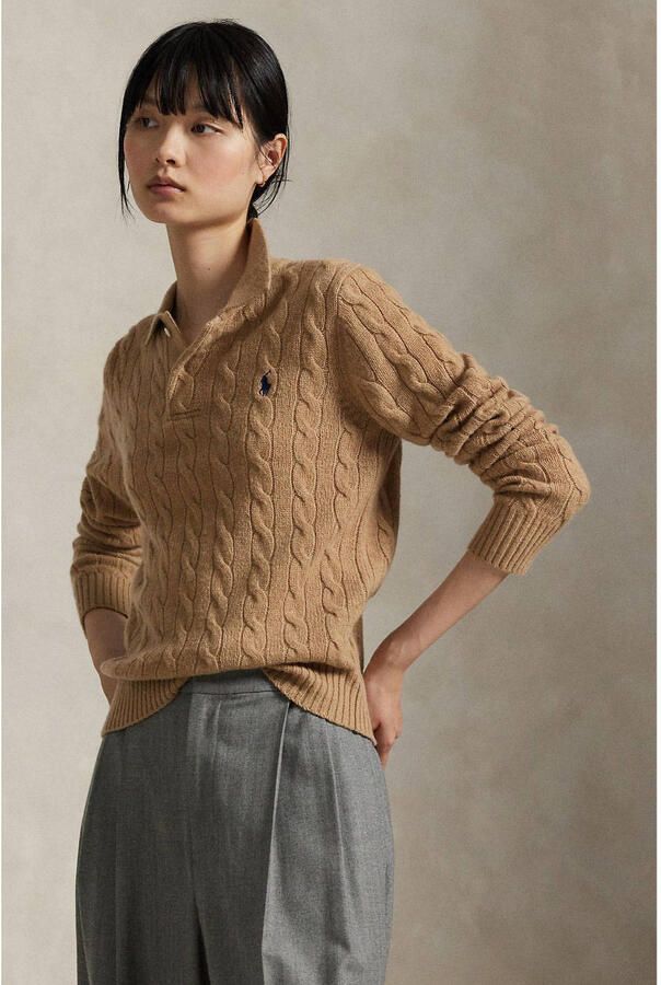 Polo Ralph Lauren Slim fit shirt met lange mouwen van wolmix met kasjmier - Foto 2