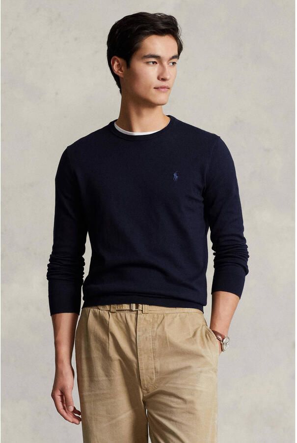 Polo Ralph Lauren Trui PULL COL ROND AJUSTE EN COTON PIMA LOGO PONY PLAYER