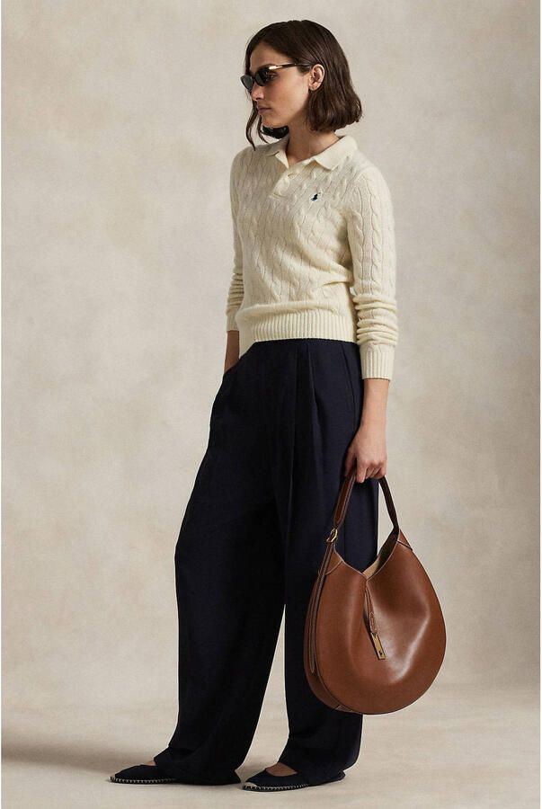 Polo Ralph Lauren Slim fit shirt met lange mouwen van wolmix met kasjmier - Foto 3