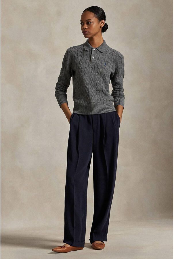 Polo Ralph Lauren Slim fit shirt met lange mouwen van wolmix met kasjmier