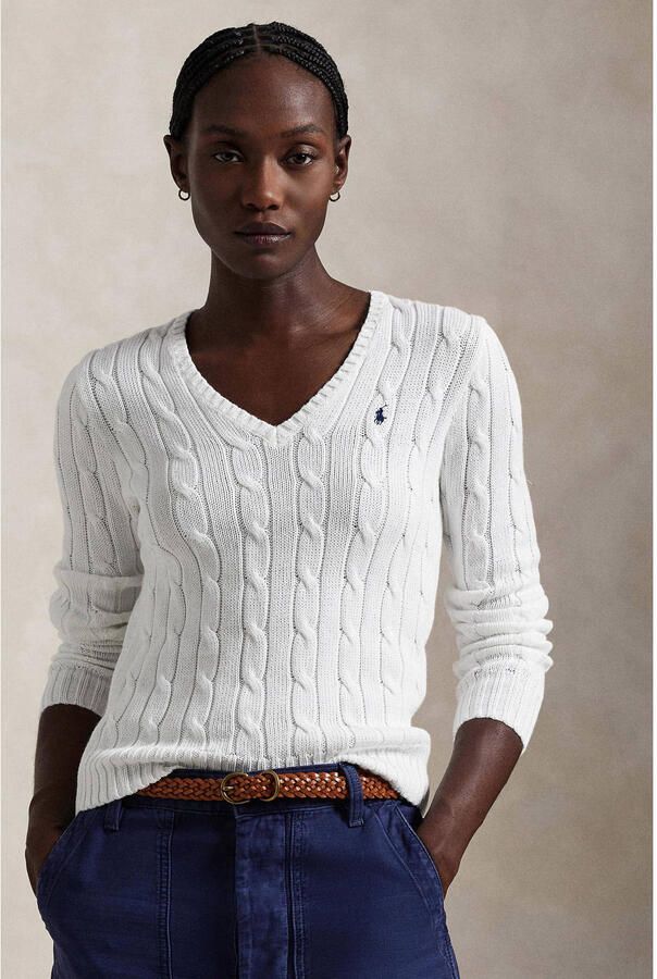 Polo Ralph Lauren Gebreide pullover met logostitching model 'KIMBERLY'