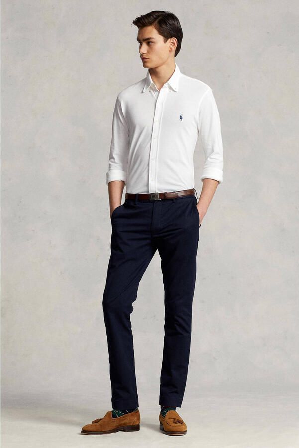 Polo Ralph Lauren Overhemd Lange Mouw CHEMISE AJUSTEE COL BOUTONNE EN POLO FEATHERWEIGHT