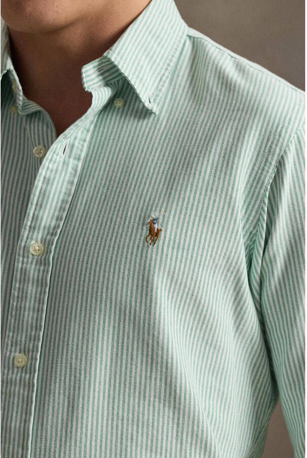 Polo Ralph Lauren regular gestreepte casual overhemd groen - Foto 3