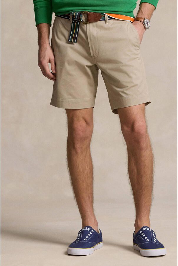 Polo Ralph Lauren Stretch straight fit korte broek met riemlussen model 'BEDFORD' - Foto 3