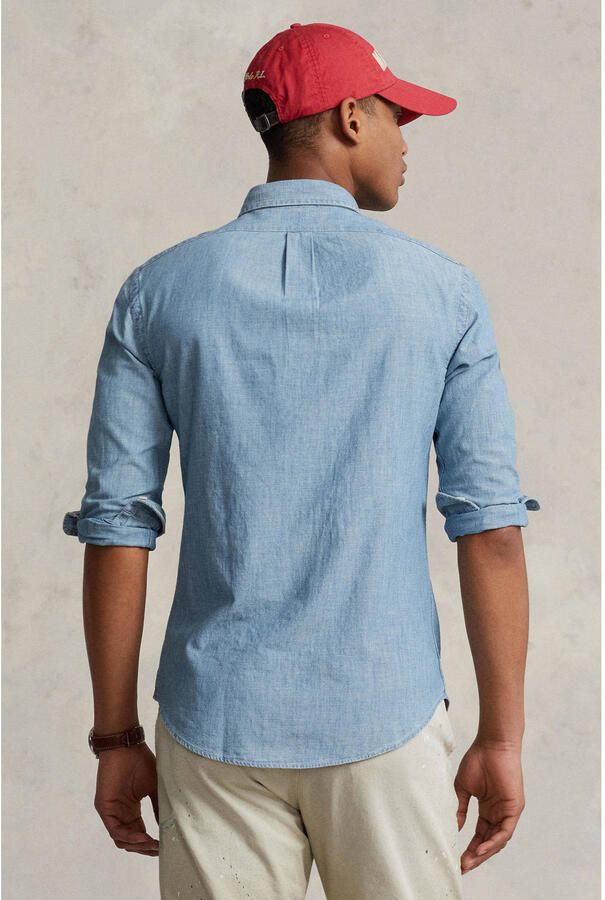 Polo Ralph Lauren Blauw Slim-Fit Overhemd met Pony Borduursel Blue Heren - Foto 2
