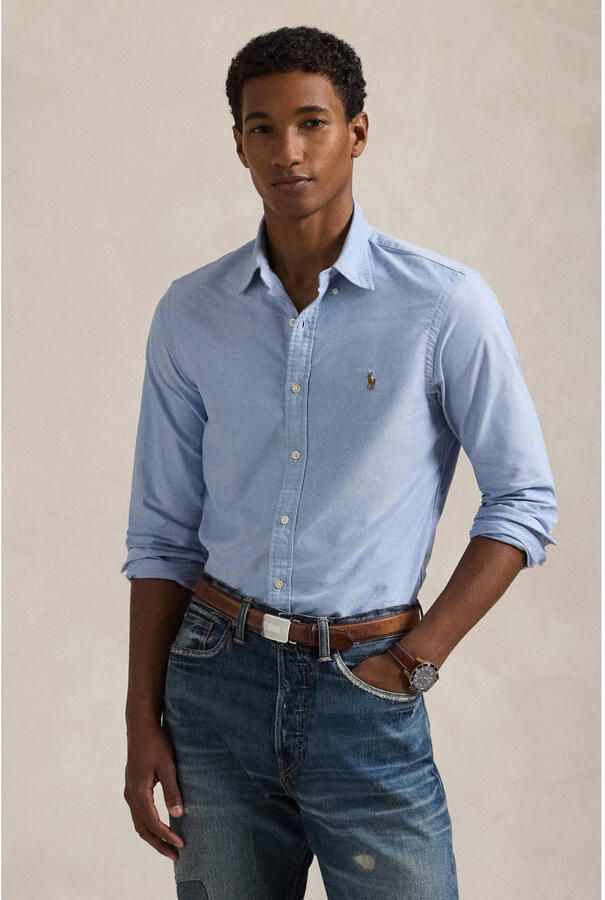 Ralph Lauren Blauwe Oxford Button Down Overhemd voor Heren Blue Heren - Foto 2