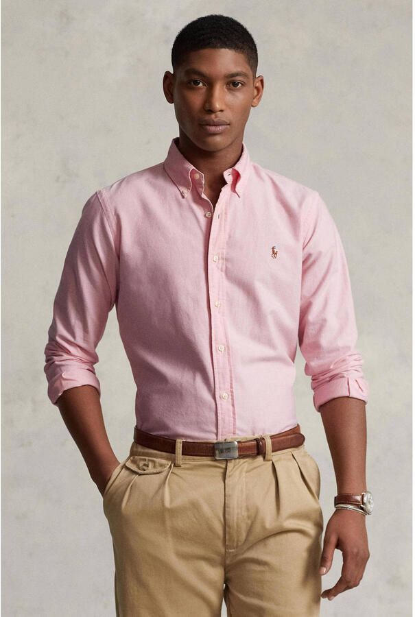 Polo Ralph Lauren Roze Overhemd Licht en Natuurlijk Roze Pink Heren
